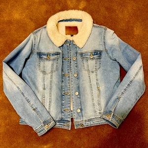 BBJ Los Angeles fur jean jacket size L